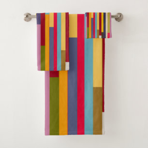 Big Colorful Stripes  Bath Towel Set