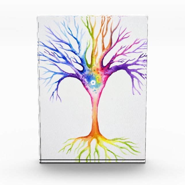 Big colourful neuronal tree photo block (Front)
