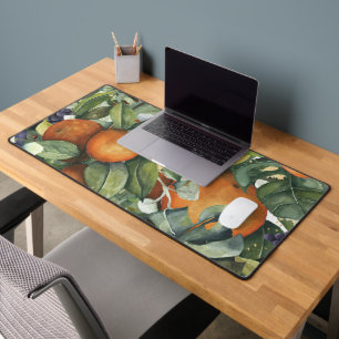 Big Colourful Orange Fruit & Foliage Design Desk Mat
