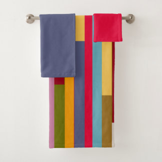 Big Colourful Stripes  Bath Towel Set