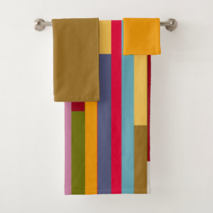 Big Colourful Stripes Bath Towel Set