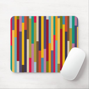Big Colourful Stripes  Mouse Mat