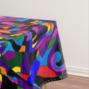 Big colours big style mosaic patterned tablecloth