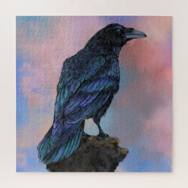 Big Common Raven - Painting  Jigsaw Puzzle (Vertical)