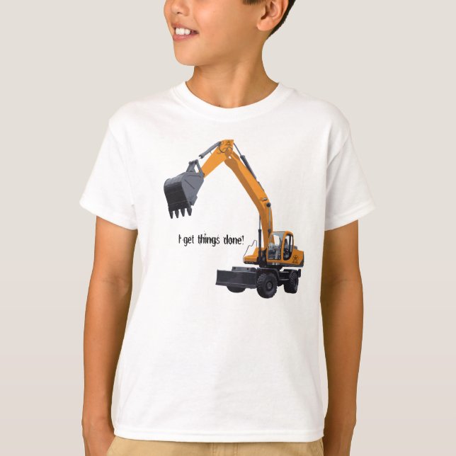 Big Construction Excavator T-Shirt (Front)