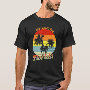 Big Coppitt Key Florida Retro Tropical Palm Trees T-Shirt