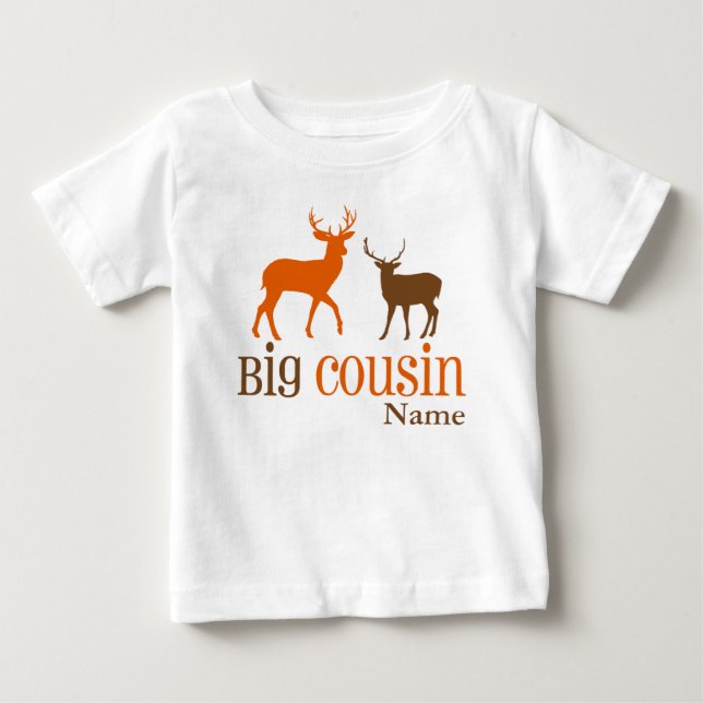 Big Cousin Deer Personalised T-shirt (Front)
