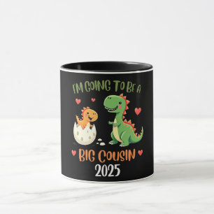 Big Cousin Dinosaur Im Going To Be Cousin Baby Rex Mug