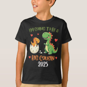 Big Cousin Dinosaur Im Going To Be Cousin Baby Rex T-Shirt