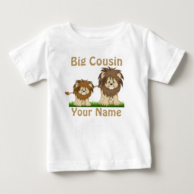 Big Cousin Lion Personalised T-shirt (Front)