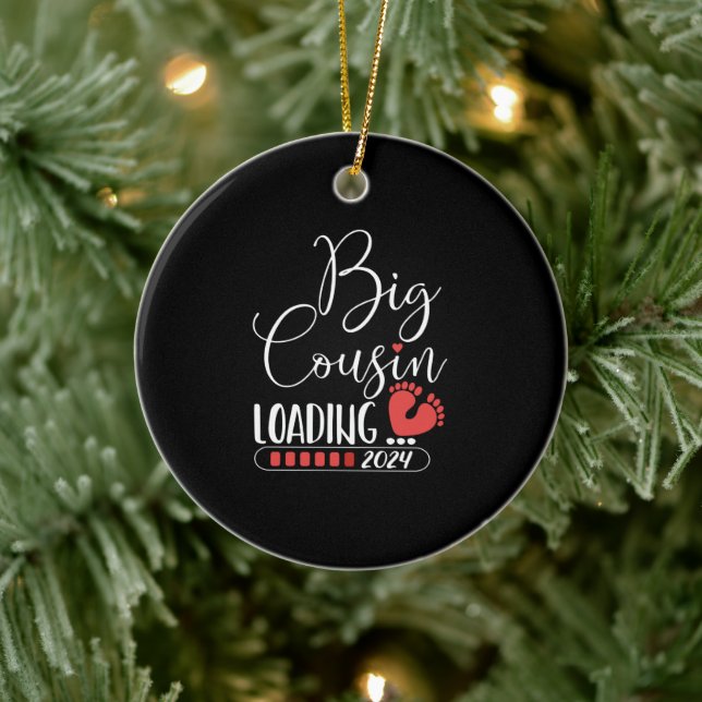 Big cousin loading 2024 for pregnancy announcement ceramic tree decoration (Tree)