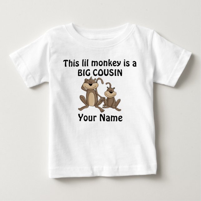 Big Cousin Monkey Personalised Shirt (Front)
