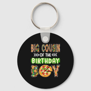 Big cousin of the boy birthday boy pizza lover key ring