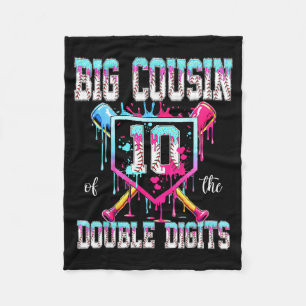 Big cousin of the double digits 10th birthday boy fleece blanket