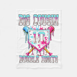 Big Cousin of The Double Digits 10th Birthday Boy Fleece Blanket