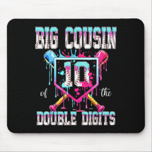 Big cousin of the double digits 10th birthday boy mouse mat