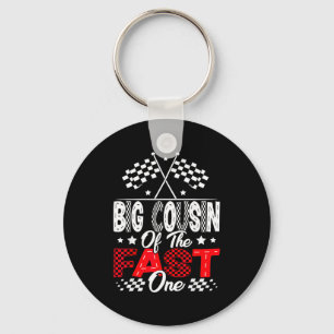 Big cousin of the fast one first birthday racing key ring