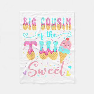 Big Cousin of The Two Sweet 2nd Birthday Girl Ice Fleece Blanket