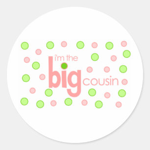 Big cousin polkadot T-shirt Classic Round Sticker
