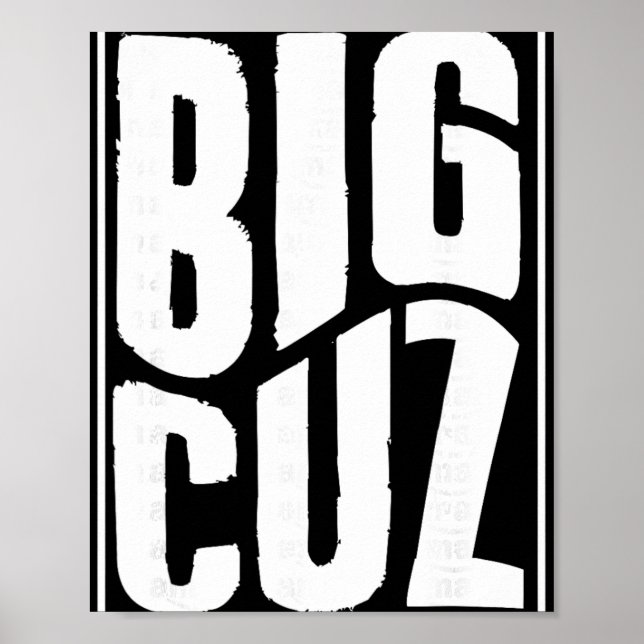 Big Cousin Pregnancy Announcement Matching New Cou Poster (Front)