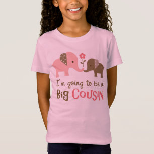 Big Cousin to be - Mod Elephant t-shirts for girls
