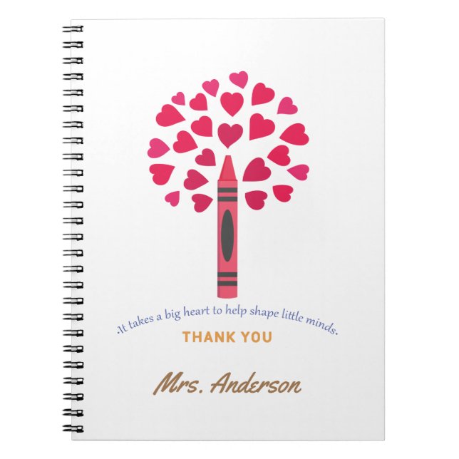 Big crayon tree / Teacher Appreciation Notebook (Front)