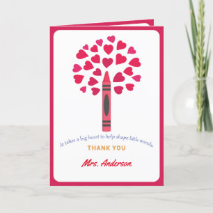 Big crayon tree / Teacher Appreciation Thank You Card