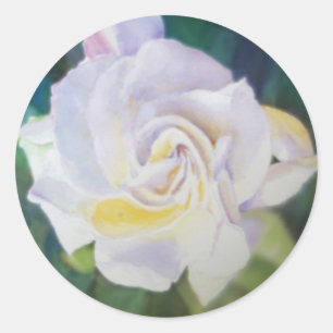 Big Creamy White Gardenia Classic Round Sticker
