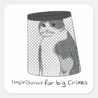 Big Crimes Square Sticker
