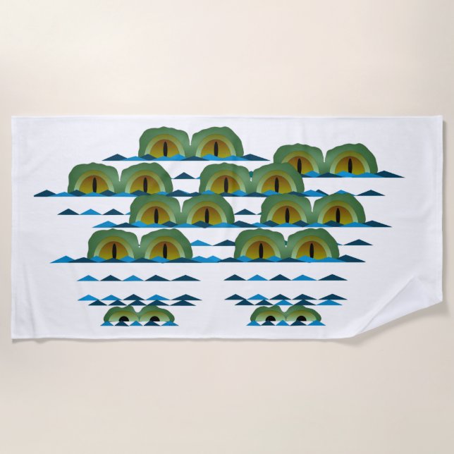 Big Croc Beach Towel (Front)