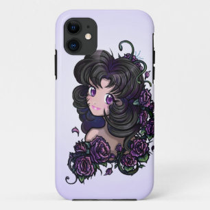 Big Cute Anime Eyes and Flowers (iphone 5 case) iPhone 11 Case