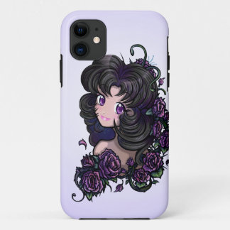 Big Cute Anime Eyes and Flowers (iphone 5 case) iPhone 11 Case