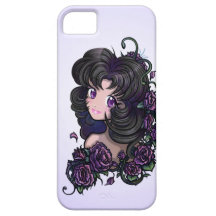 Big Cute Anime Eyes and Flowers (iphone 5 case)