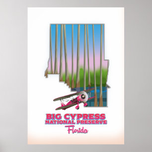 Big cypress national preserve Florida map Poster