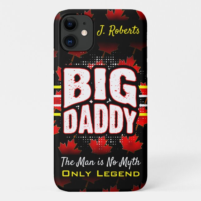 Big Daddy Canadian Maple (Your Name) on Black Case-Mate iPhone Case (Back)