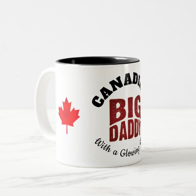 BIG DADDY - Canadian With a Glowing Heart Two-Tone Coffee Mug (Front Left)