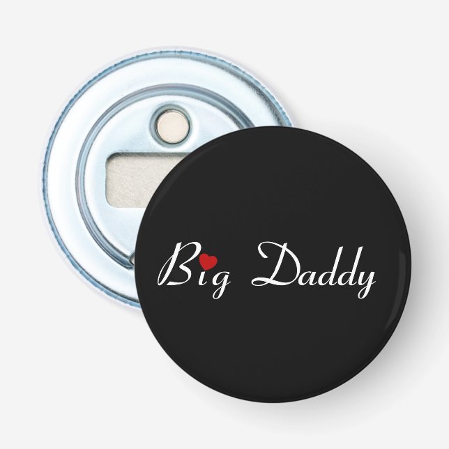 Big Daddy with Red Heart Bottle Opener (Front)