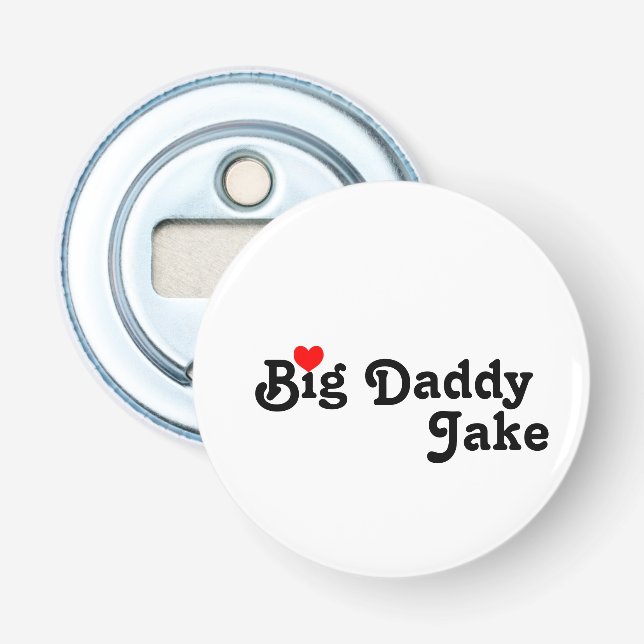 Big Daddy with Red Heart Bottle Opener (Front)