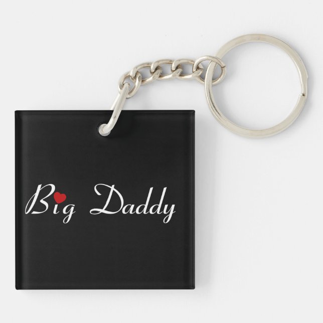 Big Daddy with Red Heart Key Ring (Back)