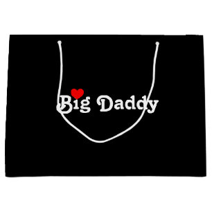 Big Daddy with Red Heart  Large Gift Bag