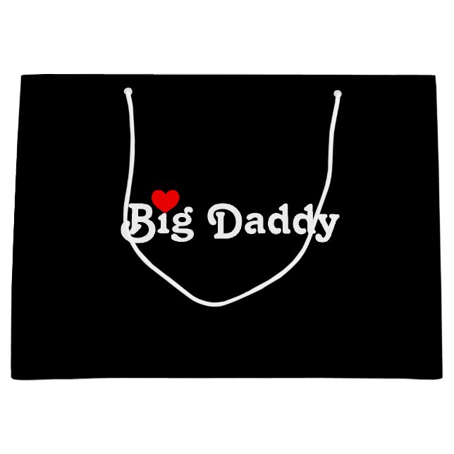 Big Daddy with Red Heart  Large Gift Bag (Front)