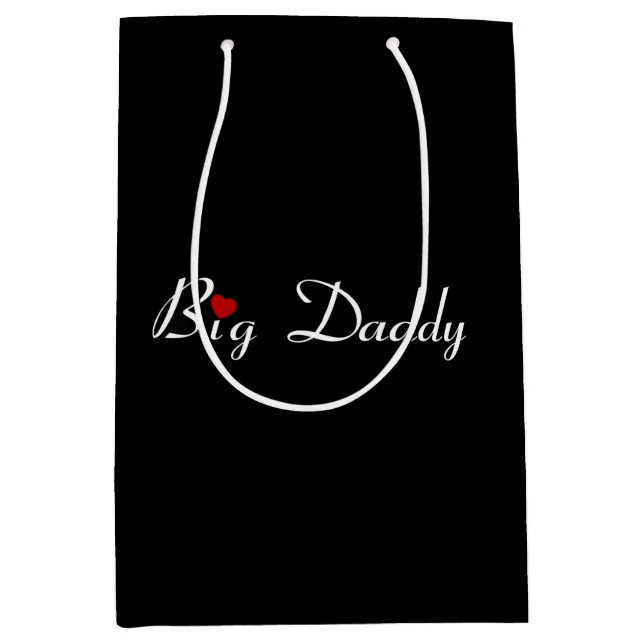 Big Daddy with Red Heart Medium Gift Bag (Front)