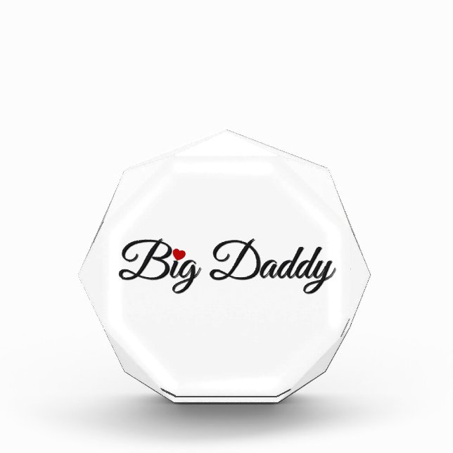 Big Daddy with Red Heart Photo Block (Front)