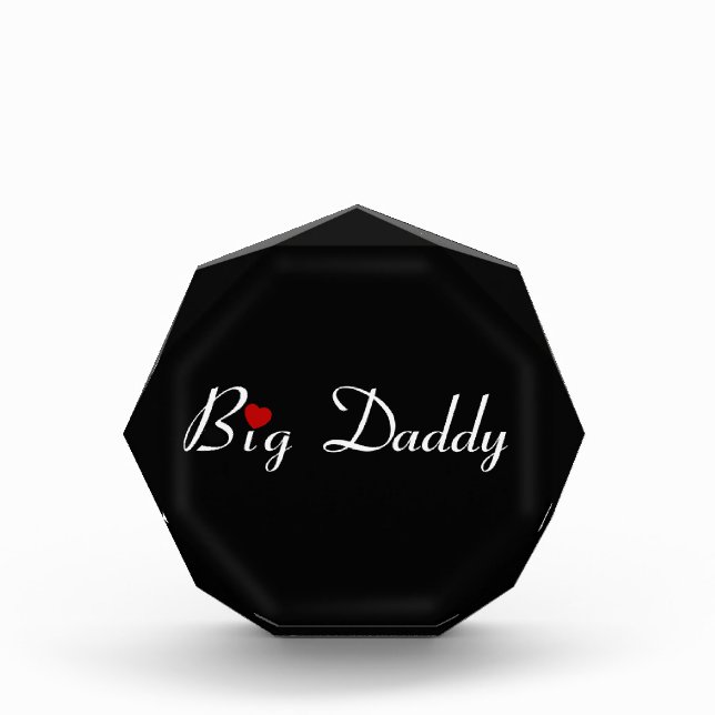 Big Daddy with Red Heart Photo Block (Front)
