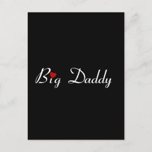 Big Daddy with Red Heart Postcard