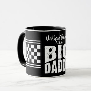 Big Daddy with Your Name in White Text on Black Mug