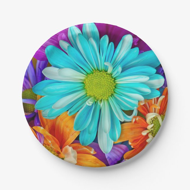 Big Daisy Pattern Paper Plate (Front)