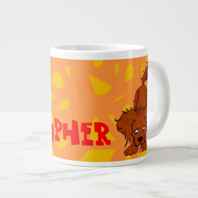 Big Danny Dog Large Coffee Mug (Front Right)