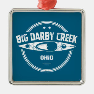 Big Darby Creek Ohio Kayaking Metal Tree Decoration
