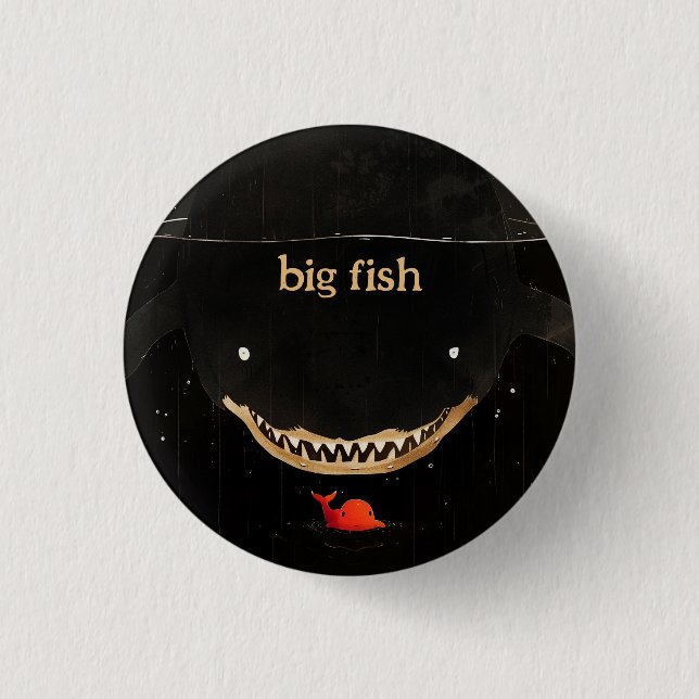 Big Dark Shark 3 Cm Round Badge (Front)
